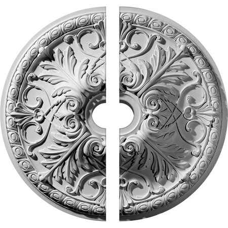 Ekena Millwork Tristan Ceiling Medallion, Two Piece (Fits Canopies up to 6 1/4"), 32 3/8"OD x 5 1/2"ID x 3 1/2"P CM32TN2-05500